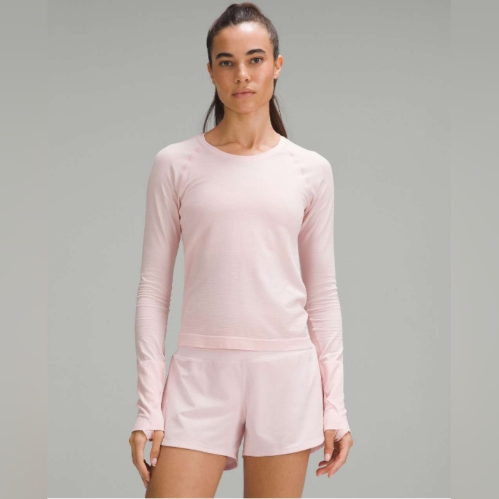 Lululemon Swiftly Tech Long Sleeve Shirt 2.0 Waist Length Size 4